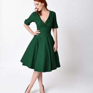 Musol green swing dress